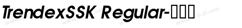 TrendexSSK Regular字体转换